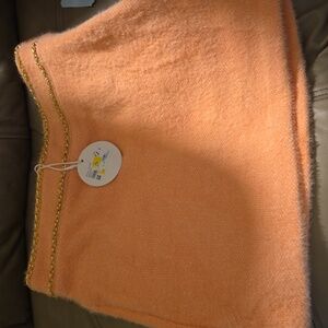 We are all pretty girls size small peach Faux mohair skirt